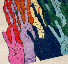 Vintage Oversize Hand Knotted Turkish Wool Rug